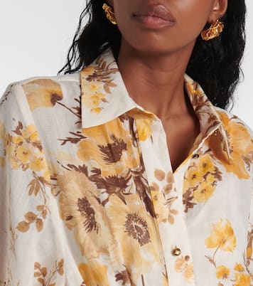 Robe chemise Ottie en ramie à fleurs | Zimmermann