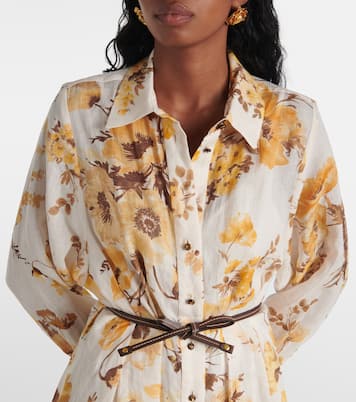 Robe chemise Ottie en ramie à fleurs | Zimmermann