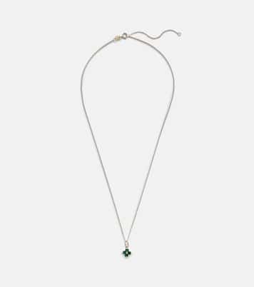 Collier Luckiest Clover en or 10 ct et émeraude | Stone and Strand