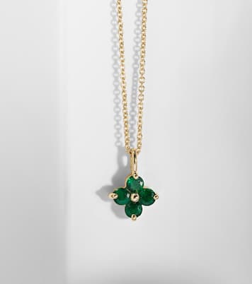 Collier Luckiest Clover en or 10 ct et émeraude | Stone and Strand