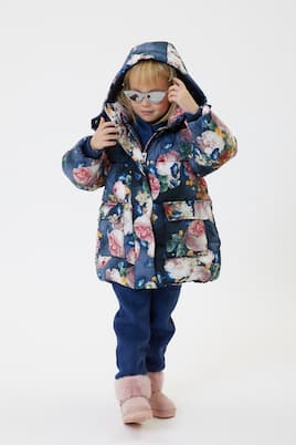 Floral puffer jacket | Monnalisa