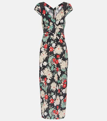 Vestido midi Carey de algodón floral | Rixo