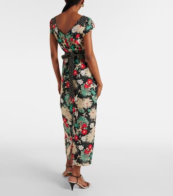 Vestido midi Carey de algodón floral | Rixo