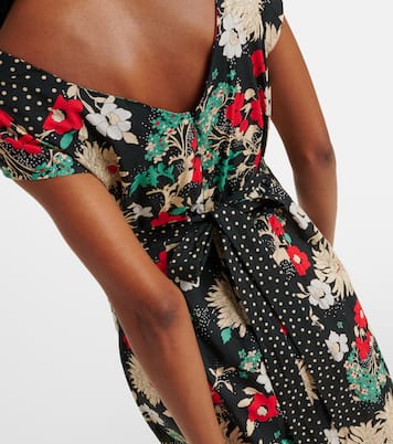 Vestido midi Carey de algodón floral | Rixo