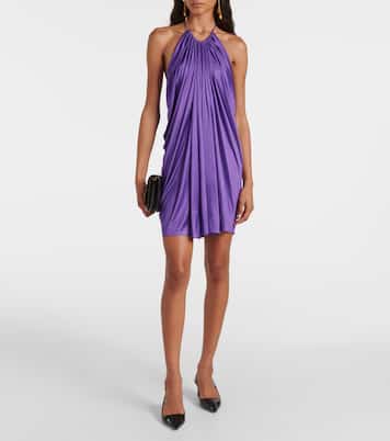 Vestido corto fruncido de jersey | Tom Ford