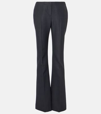 High-rise wool bootcut pants | McQueen