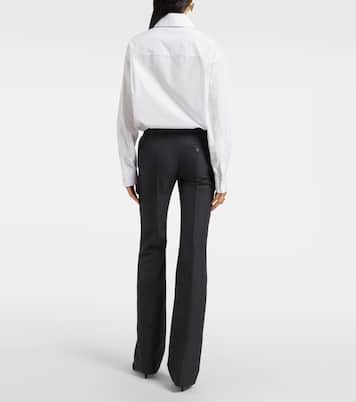 High-rise wool bootcut pants | McQueen