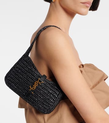 Le 5 à 7 Mini raffia shoulder bag | Saint Laurent