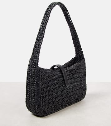 Le 5 à 7 Mini raffia shoulder bag | Saint Laurent