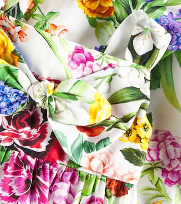 Baby floral shirred cotton playsuit | Dolce&Gabbana Kids