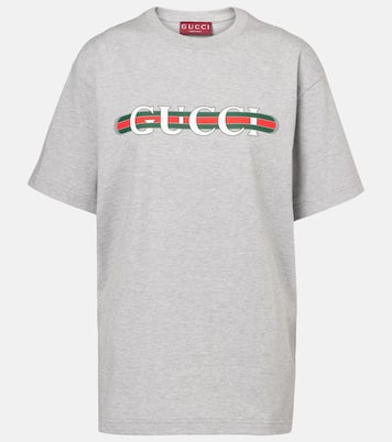 Camiseta de jersey de algodón con logo | Gucci