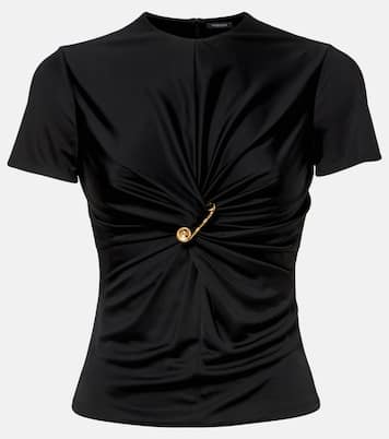 Top in jersey con ruches | Versace