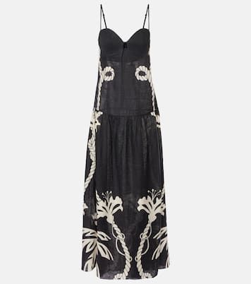 Printed linen maxi dress | Johanna Ortiz