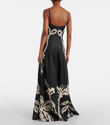 Printed linen maxi dress | Johanna Ortiz