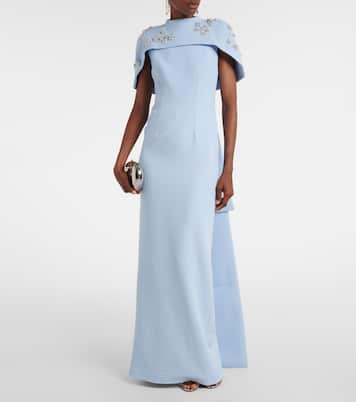 Embellished caped gown | Safiyaa