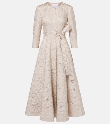 Vestido midi de lamé en jacquard | Carolina Herrera