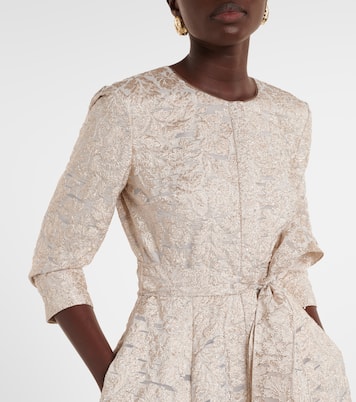 Vestido midi de lamé en jacquard | Carolina Herrera