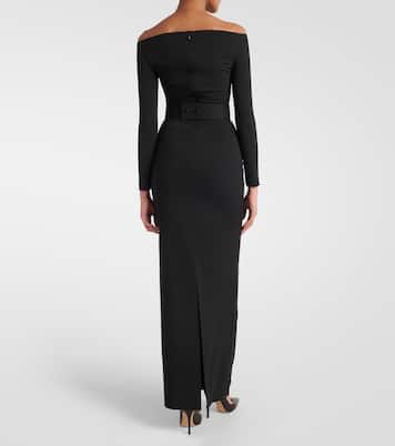 Sabina off-shoulder gown | Solace London