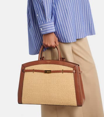 Sac Hudson en raphia et cuir | DeMellier