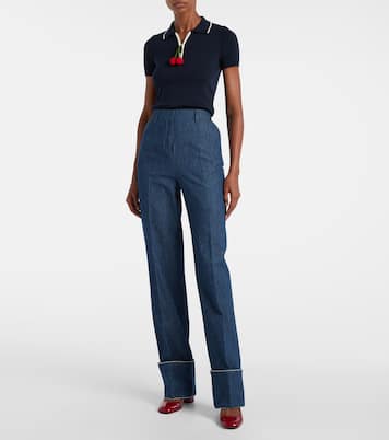 Pantaloni regular in chambray | Valentino