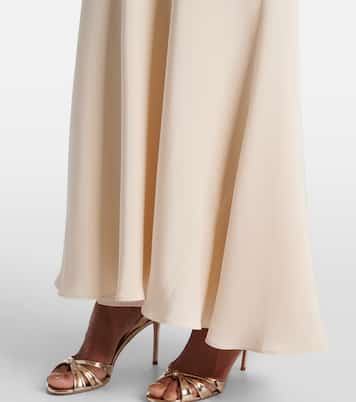 Abito lungo in seta con scollo all’americana | Roland Mouret