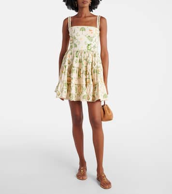 Lima floral cotton-blend minidress | Agua by Agua Bendita