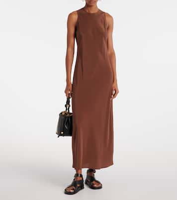 Valencia silk crêpe maxi dress | Asceno