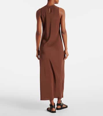 Valencia silk crêpe maxi dress | Asceno