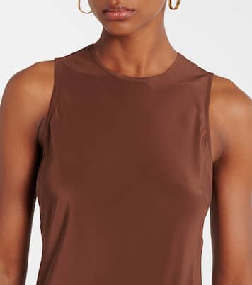 Valencia silk crêpe maxi dress | Asceno