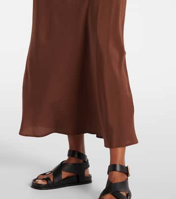 Valencia silk crêpe maxi dress | Asceno