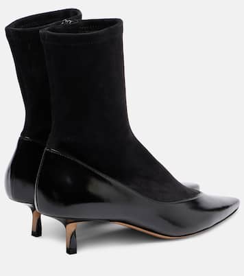 Tourni leather and suede ankle boots | Jacquemus