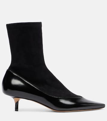 Tourni leather and suede ankle boots | Jacquemus