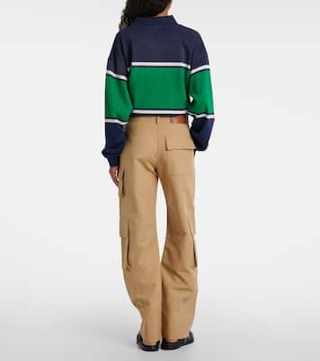 Layered mid-rise cotton satin pants | Acne Studios