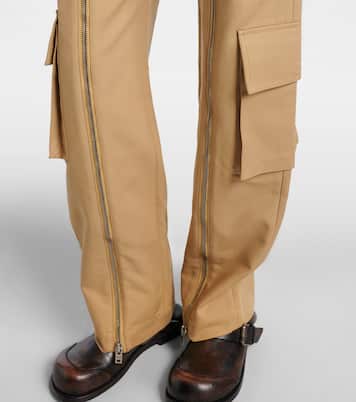Layered mid-rise cotton satin pants | Acne Studios
