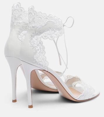 Evie 105 embroidered leather sandals | Gianvito Rossi