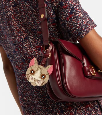 GG Canvas leather bag charm | Gucci