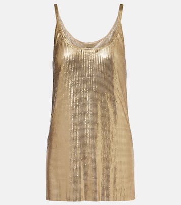 Minikleid aus Metallic-Mesh | Rabanne