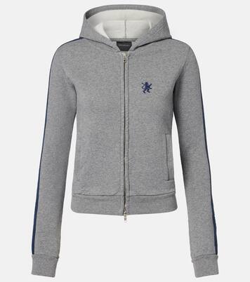Embroidered cotton zip-up hoodie | Balenciaga