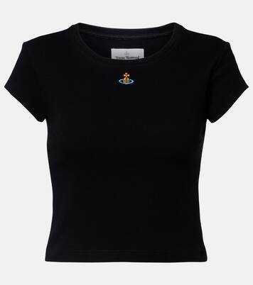 Peru cropped cotton-blend jersey T-shirt | Vivienne Westwood
