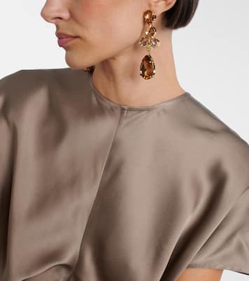 Jillian gold-plated drop earrings | Jennifer Behr