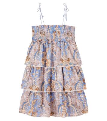Daylight floral tiered denim dress | Zimmermann Kids