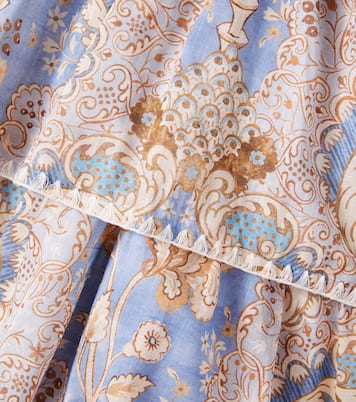 Daylight floral tiered denim dress | Zimmermann Kids