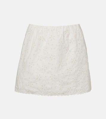 Salma embroidered cotton miniskirt | Posse