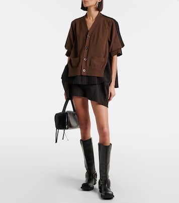 Striped cotton cardigan | Sacai