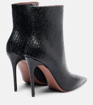 Vera 105 snake-effect leather ankle boots | Paris Texas