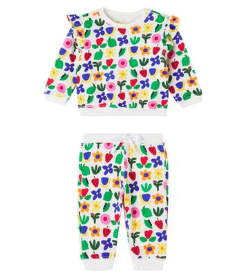 Baby printed cotton-blend sweatshirt and sweatpants set | Fábula