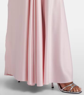 Rina satin and crêpe maxi dress | Solace London