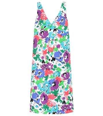 Vestido midi de sarga floral | Plan C
