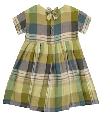 Vestido de lino de cuadros | Il Gufo