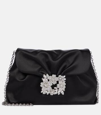 Sac porté épaule RV Bouquet en satin | Roger Vivier